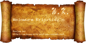 Weinwurm Krisztián névjegykártya