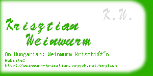 krisztian weinwurm business card